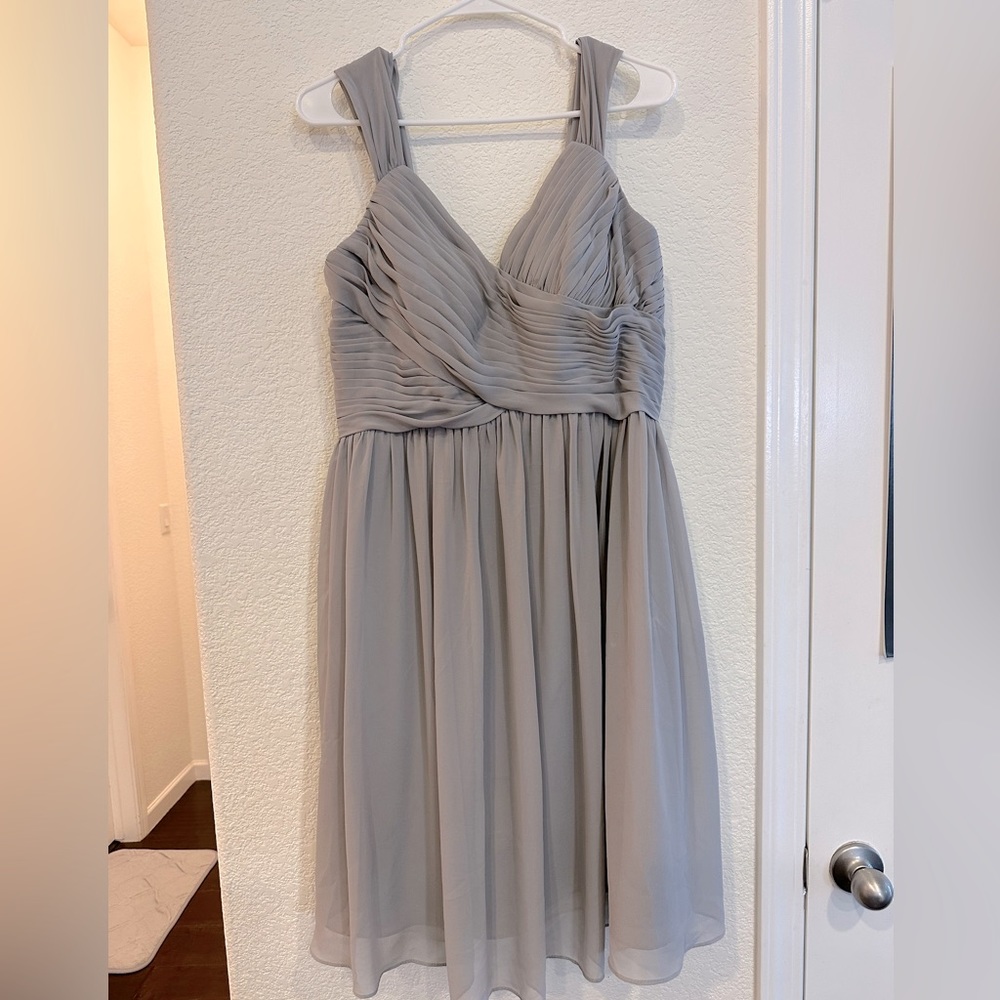 Size 14 Silver Azazie Bridesmaid Dress